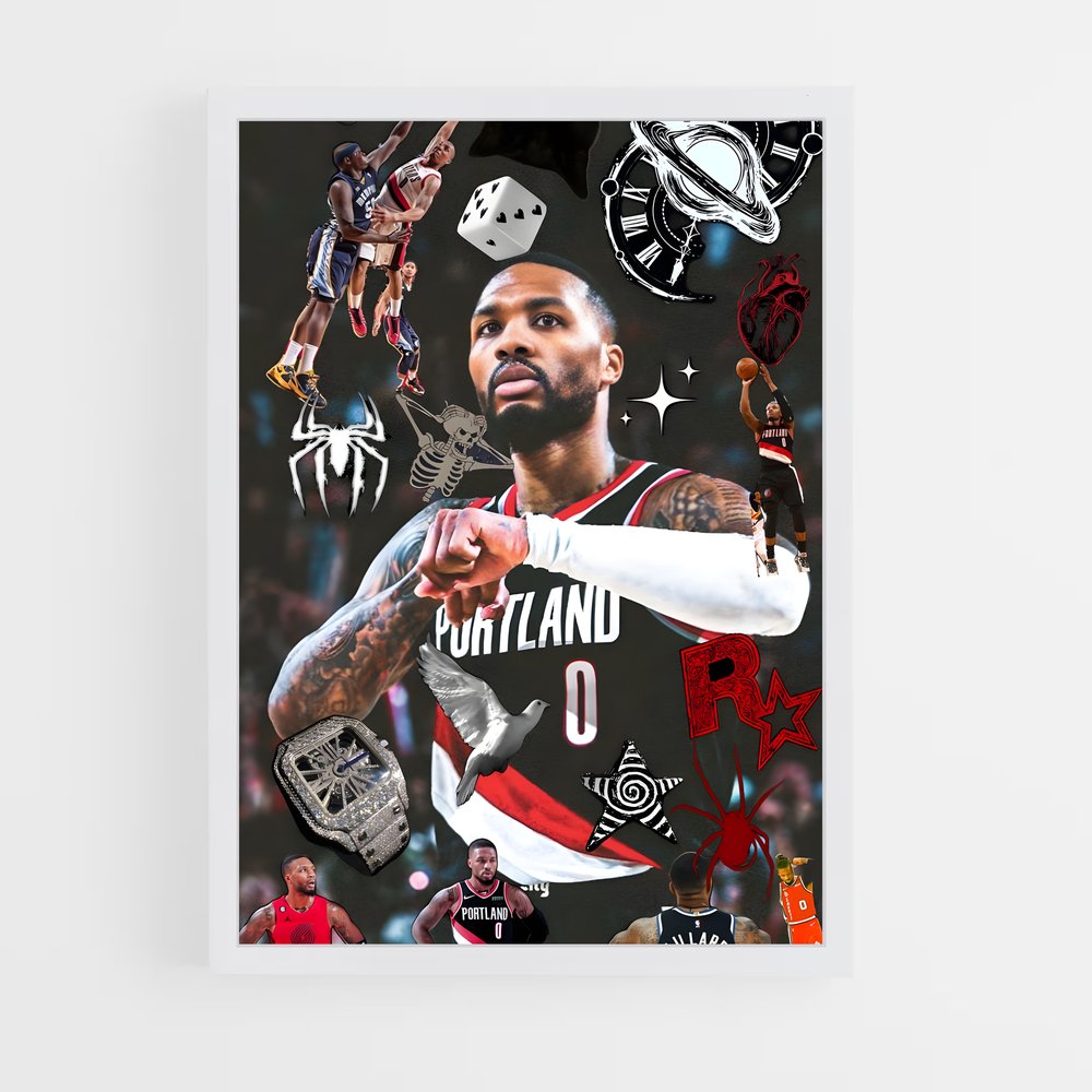Poster Damian lillard – affiche Basketball (vue 3)